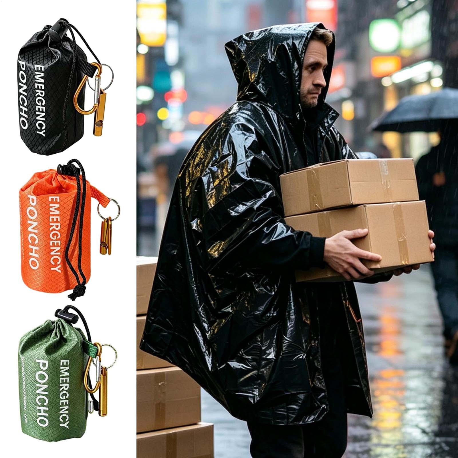 3 قطع: معطف واقٍ من المطر للطو - مراجعة Emergency Poncho Rain وسعره