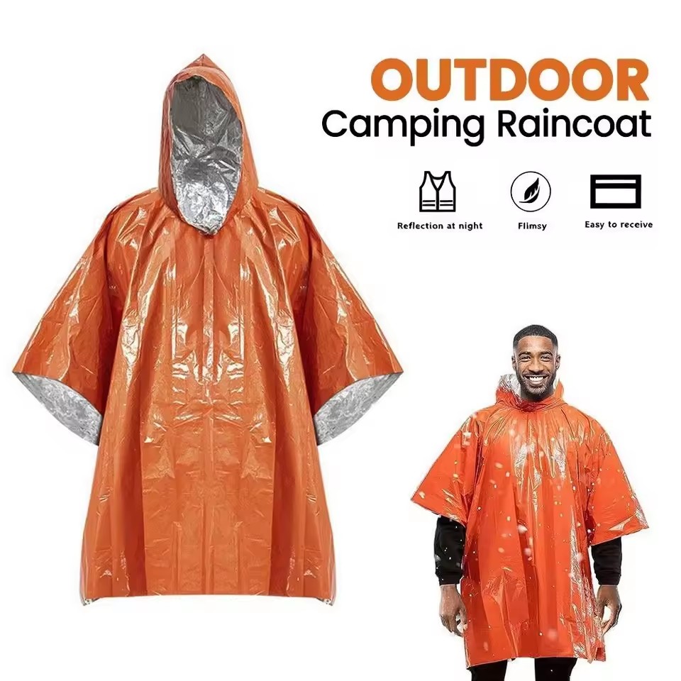 قطعة واحدة/قطعتان من معطف المط - مراجعة Emergency Poncho Rain وسعره